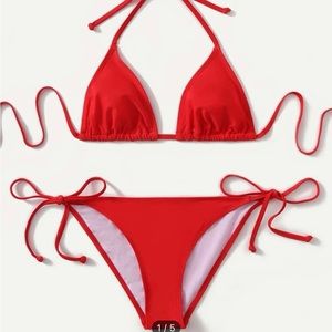 Never worn red bikini